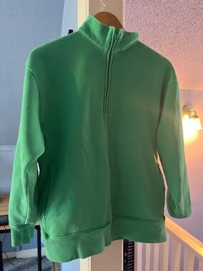 Aritiza Green Cozy Sweatfleece 1/2 Zip